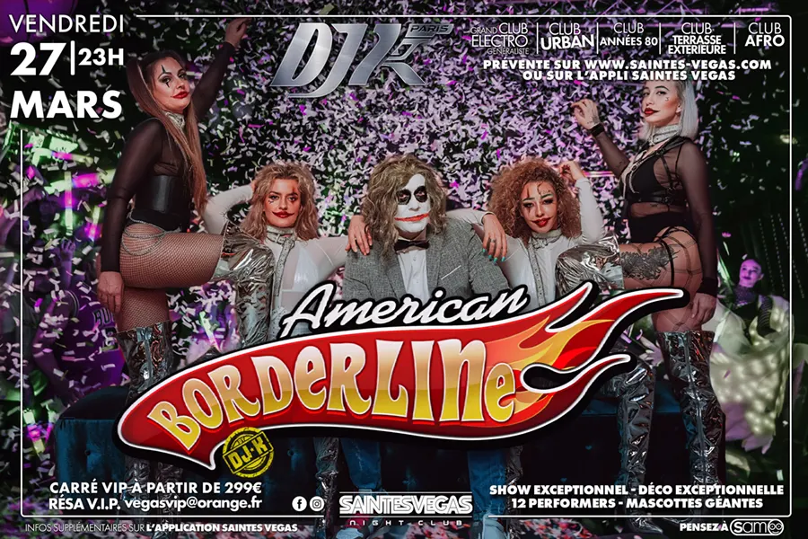 American Borderline en showcase à Saintes au complexe Saintes Vegas